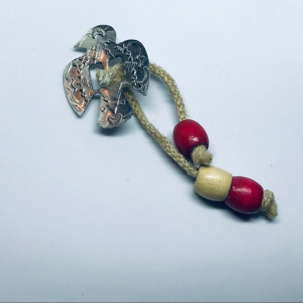 Vintage Cancho Eagle Wood Bead Accessory Handmade Handcrafted Unique Rare